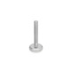 Ganter Pieds de machine, Inox, avec sous-couche en caoutchouc GN 31-100-M16-100-B2-T