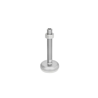 Ganter Pieds de machine, Inox, avec sous-couche en caoutchouc GN 31-100-M16-100-B4-UK