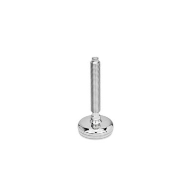 Ganter Pieds de machine, Inox, avec sous-couche en caoutchouc GN 31-100-M16-100-C4-V