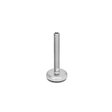 Ganter Pieds de machine, Inox, avec sous-couche en caoutchouc GN 31-100-M16-125-B1-U