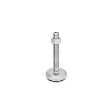 Ganter Pieds de machine, Inox, avec sous-couche en caoutchouc GN 31-100-M16-125-B3-UK