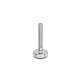 Ganter Pieds de machine, Inox, avec sous-couche en caoutchouc GN 31-100-M16-125-C3-U