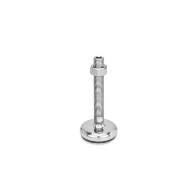 Ganter Pieds de machine, Inox, avec sous-couche en caoutchouc GN 31-100-M16-125-C3-UK