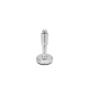 Ganter Pieds de machine, Inox, avec sous-couche en caoutchouc GN 31-100-M16-126-B1-W