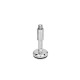 Ganter Pieds de machine, Inox, avec sous-couche en caoutchouc GN 31-100-M16-126-C3-W