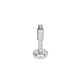 Ganter Pieds de machine, Inox, avec sous-couche en caoutchouc GN 31-100-M16-126-C4-W