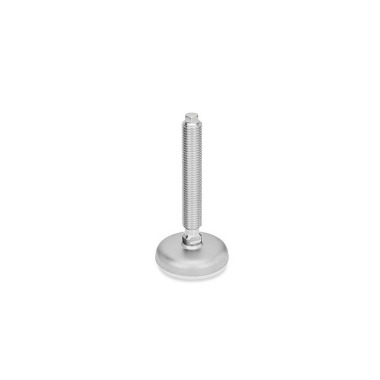 Ganter Pieds de machine, Inox, avec sous-couche en caoutchouc GN 31-100-M16-150-B4-V