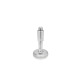 Ganter Pieds de machine, Inox, avec sous-couche en caoutchouc GN 31-100-M16-151-B2-W