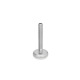 Ganter Pieds de machine, Inox, avec sous-couche en caoutchouc GN 31-100-M16-200-B4-U