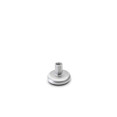 Ganter Pieds de machine, Inox, avec sous-couche en caoutchouc GN 31-100-M16-54-B1-X