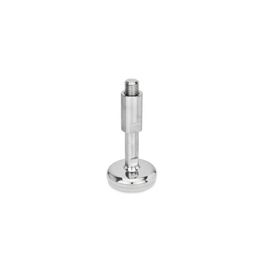 Ganter Pieds de machine, Inox, avec sous-couche en caoutchouc GN 31-100-M20-176-C4-W