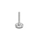 Ganter Pieds de machine, Inox, avec sous-couche en caoutchouc GN 31-100-M8-50-C3-S