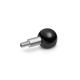 Ganter Poignées tournantes à boule, plastique/inox GN 319.5-25-M6-A