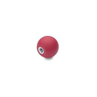 Ganter Boules, plastique, rouge  DIN 319-KT-16-M5-E-RT