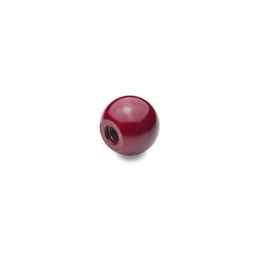 Ganter Boules, plastique, rouge  DIN 319-KU-16-M4-C-RT