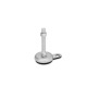 Ganter Pieds de machine, inox, en caoutchouc, avec patte de fixation GN 33-100-M10-100-B1-SK