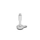 Ganter Pieds de machine, inox, en caoutchouc, avec patte de fixation GN 33-100-M16-128-B1-W