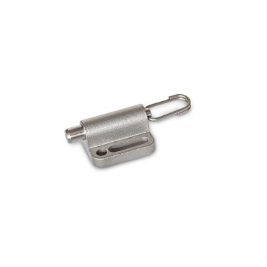 Ganter Doigts d’indexage, inox, avec anneau de levage/avec boucle de fil, sans position de repos GN 417-6-D-NI