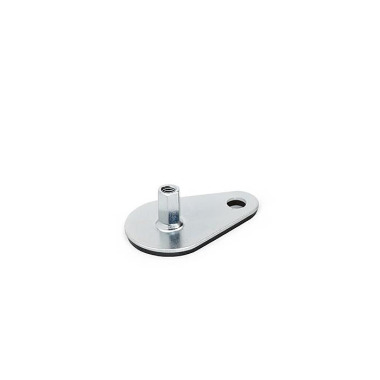 Ganter Pieds de machine, acier, avec patte de fixation en forme de goutte GN 42-60-M12-32-A3-X