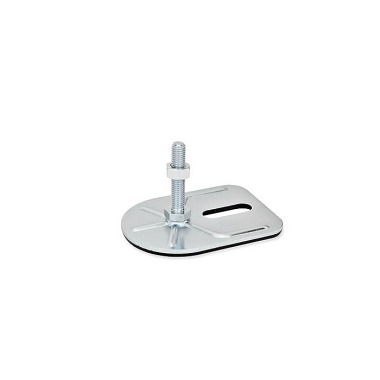 Ganter Pieds de machine, acier, avec patte de fixation, forme rectangulaire GN 42-80-M12-100-E3-SK