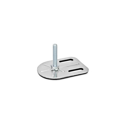 Ganter Pieds de machine, acier, avec patte de fixation, forme rectangulaire GN 42-80-M12-100-G3-S