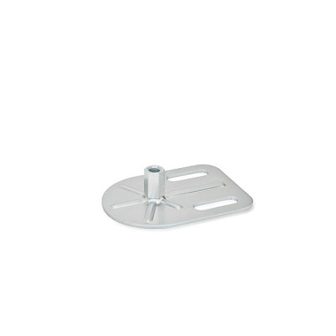 Ganter Pieds de machine, acier, avec patte de fixation, forme rectangulaire GN 42-80-M16-38-G0-X