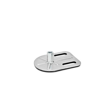 Ganter Pieds de machine, acier, avec patte de fixation, forme rectangulaire GN 42-80-M16-38-G3-X