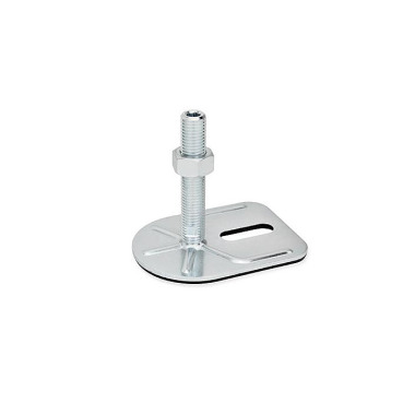 Ganter Pieds de machine, acier, avec patte de fixation, forme rectangulaire GN 42-80-M20-100-E3-UK