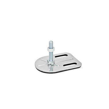 Ganter Pieds de machine, acier, avec patte de fixation, forme rectangulaire GN 42-80-M8-50-G3-SK