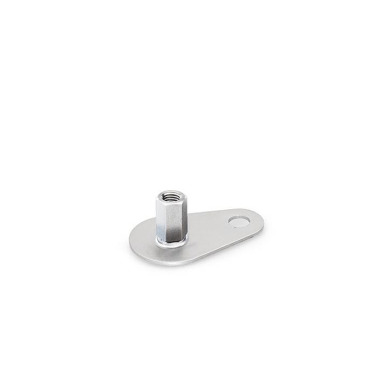 Ganter Pieds de machine, inox, avec patte de fixation en forme de goutte GN 43-50-M10-28-D0-X