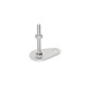 Ganter Pieds de machine, inox, avec patte de fixation en forme de goutte GN 43-50-M10-50-D0-SK