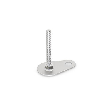 Ganter Pieds de machine, inox, avec patte de fixation en forme de goutte GN 43-50-M10-60-D0-S