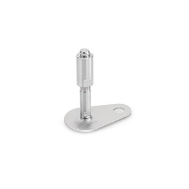 Ganter Pieds de machine, inox, avec patte de fixation en forme de goutte GN 43-60-M16-110-D0-W