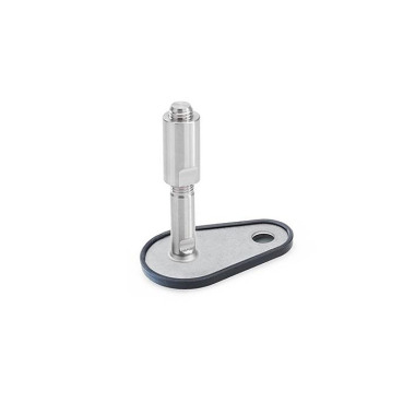 Ganter Pieds de machine, inox, avec patte de fixation en forme de goutte GN 43-60-M16-185-D1-W