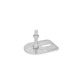 Ganter Pieds de machine, inox, avec patte de fixation, forme rectangulaire GN 43-80-M10-50-E0-SK