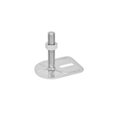 Ganter Pieds de machine, inox, avec patte de fixation, forme rectangulaire GN 43-80-M16-100-E0-TK