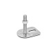 Ganter Pieds de machine, inox, avec patte de fixation, forme rectangulaire GN 43-80-M16-100-E3-TK