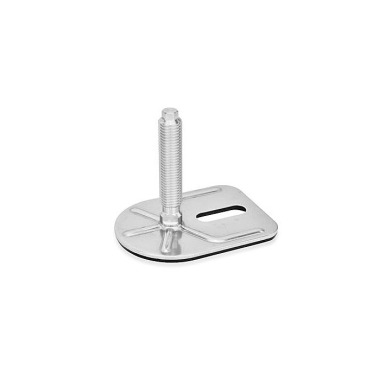 Ganter Pieds de machine, inox, avec patte de fixation, forme rectangulaire GN 43-80-M16-100-E3-V