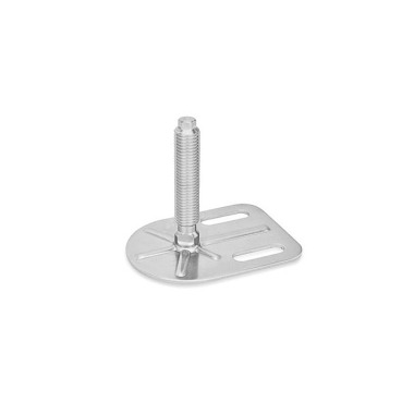 Ganter Pieds de machine, inox, avec patte de fixation, forme rectangulaire GN 43-80-M16-100-G0-V