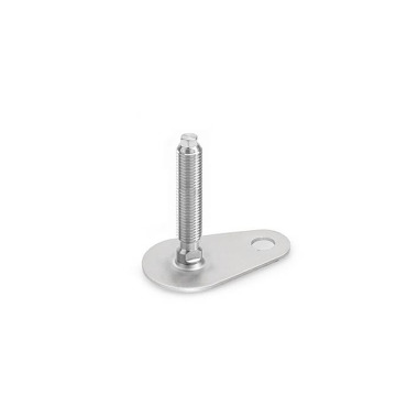 Ganter Pieds de machine, inox, avec patte de fixation en forme de goutte GN 43-80-M16-125-D0-V