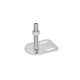 Ganter Pieds de machine, inox, avec patte de fixation, forme rectangulaire GN 43-80-M16-125-G0-UK