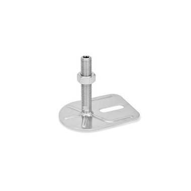 Ganter Pieds de machine, inox, avec patte de fixation, forme rectangulaire GN 43-80-M16-150-E0-UK