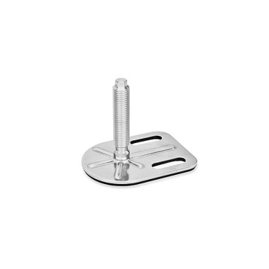 Ganter Pieds de machine, inox, avec patte de fixation, forme rectangulaire GN 43-80-M16-150-G3-V