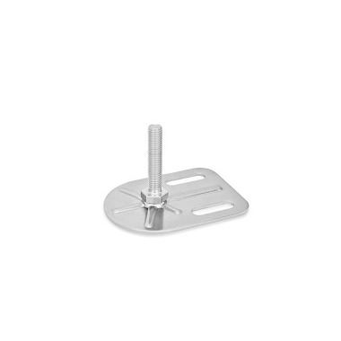 Ganter Pieds de machine, inox, avec patte de fixation, forme rectangulaire GN 43-80-M8-40-G0-S