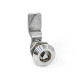 Ganter Loquets, inox, avec logement allongé, manipulation par clé à douille GN 515-NI-DK-30-18-BL