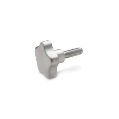 Ganter Boutons étoile avec goujon fileté, inox AISI 304 GN 5334-50-M10-20