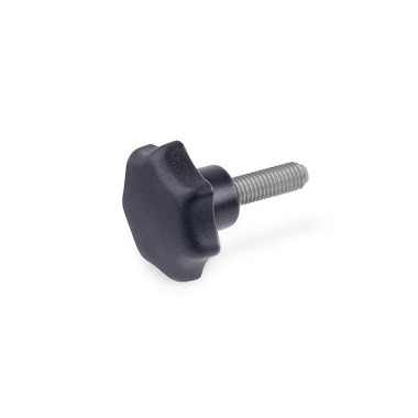 Ganter Boutons étoile avec pivot GN 6336.10-25-M5-10-KU