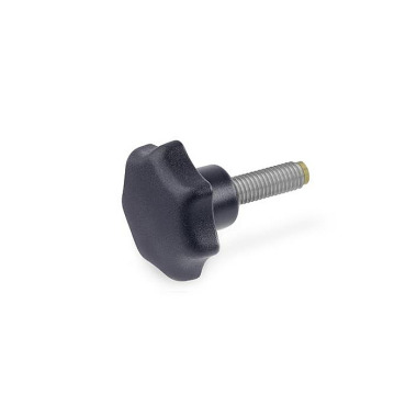 Ganter Boutons étoile avec pivot GN 6336.10-40-M8-25-MS