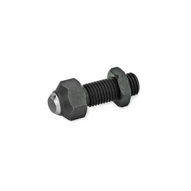 Ganter Vis de pression, réglables, acier GN 709.3-17-M12-BR