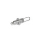 Ganter Doigts d’indexage en inox, avec anneau de levage/boucle de fil, sans position de repos GN 717-10-M16X1,5-DK-NI